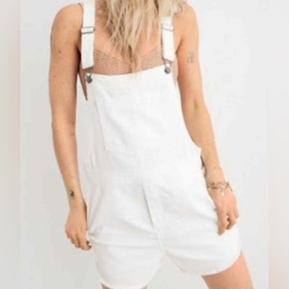 NWT Aerie Jean Romper - Picture 2 of 4